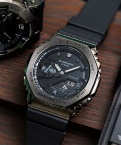 G-shock Gm 2100 Stainless Steel Black Dial Black Strap Watch
