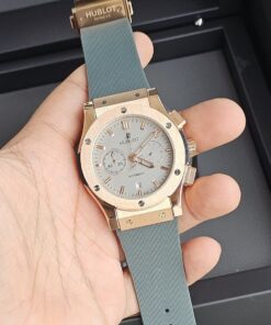 Hublot Mint Green Copper Dial Leather Belt Watch