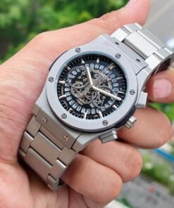 Hublot Silver Grey Automatic Metal Watch