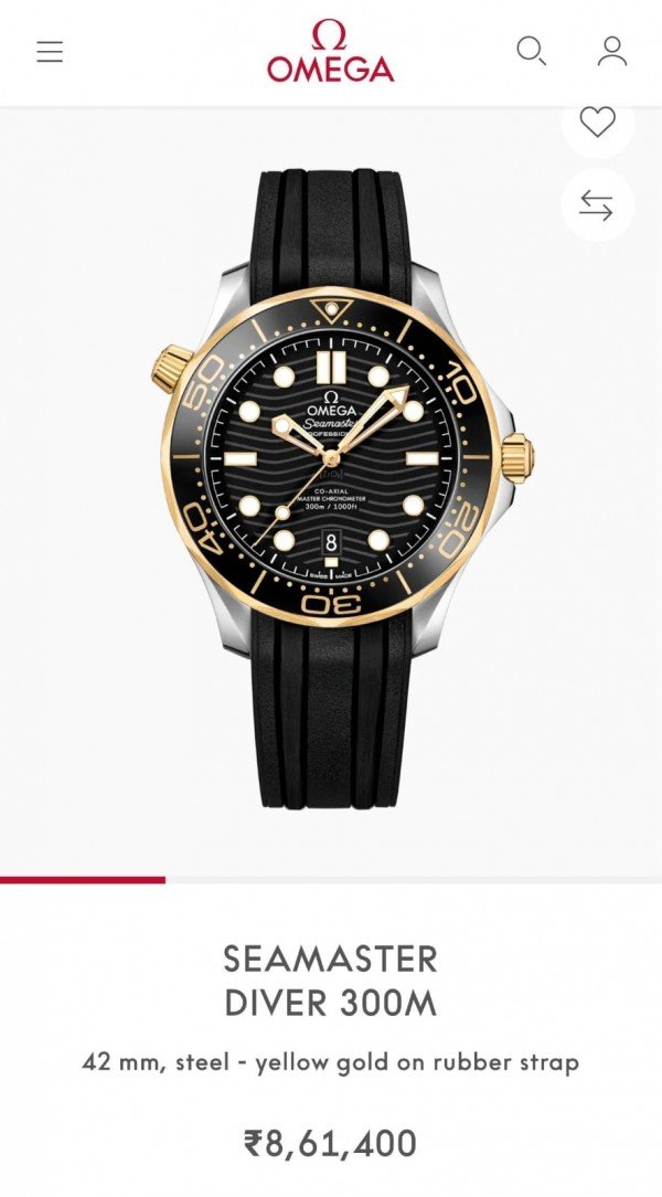 Omega Seamaster Diver 300M Automatic Black-Gold