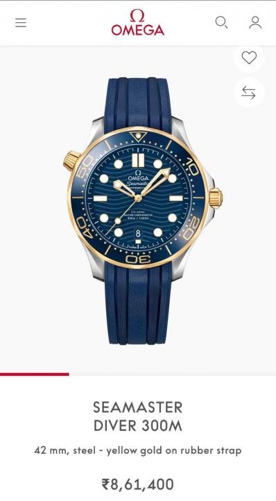 Omega Seamaster Diver 300M Automatic Blue-Gold